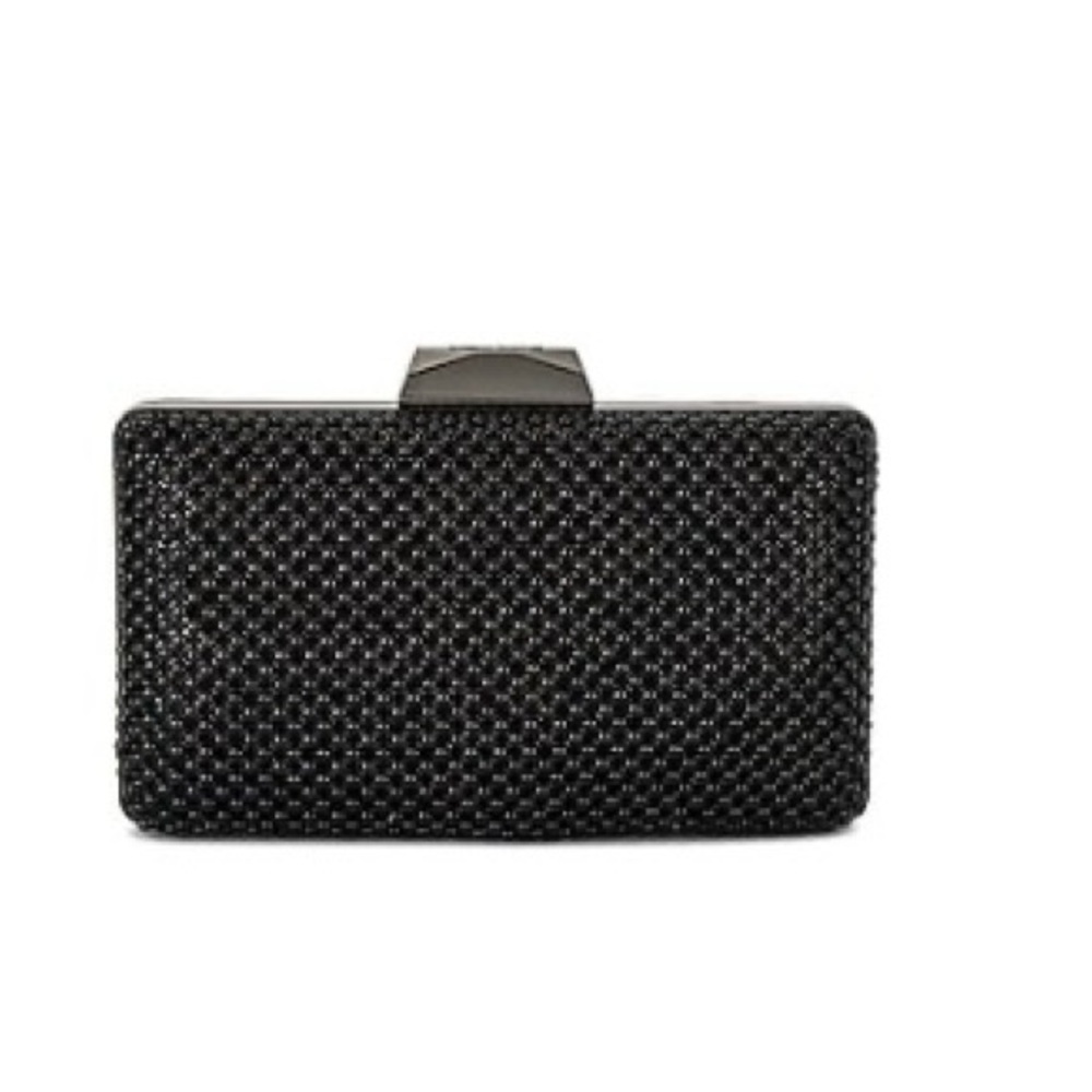 Black beaded clutch